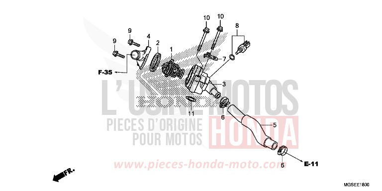 THERMOSTAT for NC700S Dual Cluth ABS SEAL SILVER METALLIC (NHA14) from 2013
